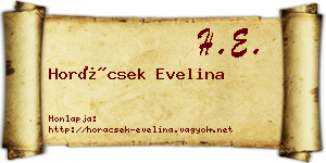 Horácsek Evelina névjegykártya